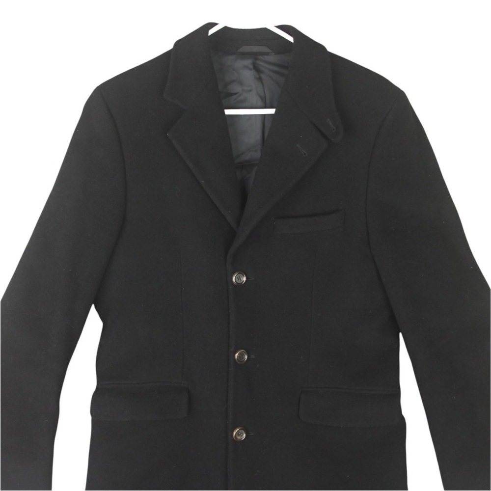 OUR LEGACY 1980-81 Black Cashmere Dinner Coat Mens 46 Black Wool Cashmere Blend - Picture 6 of 16